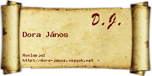 Dora János névjegykártya