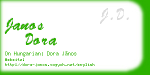 janos dora business card